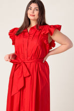 Load image into Gallery viewer, GLIMPSE IN TIME WOVEN MIDI DRESS