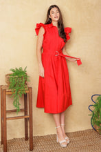 Load image into Gallery viewer, GLIMPSE IN TIME WOVEN MIDI DRESS
