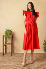 Load image into Gallery viewer, GLIMPSE IN TIME WOVEN MIDI DRESS