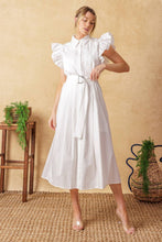 Load image into Gallery viewer, GLIMPSE IN TIME WOVEN MIDI DRESS