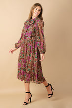 Load image into Gallery viewer, DRIFTING THOUGHTS WOVEN MIDI DRESS