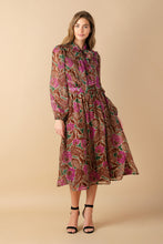 Load image into Gallery viewer, DRIFTING THOUGHTS WOVEN MIDI DRESS