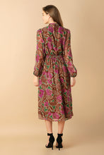 Load image into Gallery viewer, DRIFTING THOUGHTS WOVEN MIDI DRESS