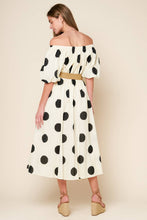 Load image into Gallery viewer, HUMMINGBIRD'S HAVEN OFF WHITE WOVEN MIDI DRESS