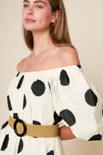 Load image into Gallery viewer, HUMMINGBIRD'S HAVEN OFF WHITE WOVEN MIDI DRESS