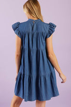 Load image into Gallery viewer, MATCH MY ENERGY WOVEN CHAMBRAY MINI DRESS