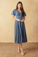 Load image into Gallery viewer, FOREVER MINE LIGHT WEIGHT DENIM MIDI DRESS