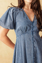 Load image into Gallery viewer, FOREVER MINE LIGHT WEIGHT DENIM MIDI DRESS