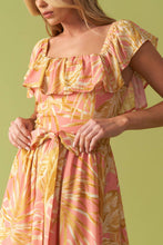 Load image into Gallery viewer, THE ART OF BALANCE WOVEN MIDI DRESS