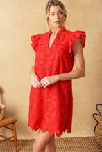 Load image into Gallery viewer, FLEETING WHISPERS LACE WOVEN MINI DRESS