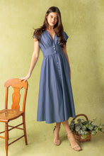 Load image into Gallery viewer, BRIGHT MORNINGS WOVEN MIDI DRESS