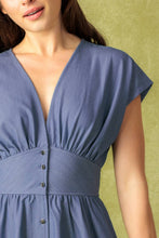 Load image into Gallery viewer, BRIGHT MORNINGS WOVEN MIDI DRESS