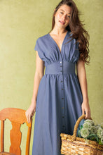 Load image into Gallery viewer, BRIGHT MORNINGS WOVEN MIDI DRESS