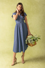 Load image into Gallery viewer, BRIGHT MORNINGS WOVEN MIDI DRESS