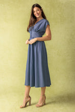 Load image into Gallery viewer, BRIGHT MORNINGS WOVEN MIDI DRESS