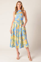 Load image into Gallery viewer, LIKE MAGIC POWDER BLUE WOVEN MIDI DRESS