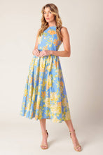 Load image into Gallery viewer, LIKE MAGIC POWDER BLUE WOVEN MIDI DRESS