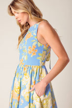 Load image into Gallery viewer, LIKE MAGIC POWDER BLUE WOVEN MIDI DRESS
