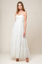 Load image into Gallery viewer, WISHING WELL WHITE WOVEN LACE MAXI DRESS