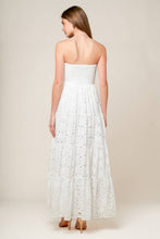 Load image into Gallery viewer, WISHING WELL WHITE WOVEN LACE MAXI DRESS