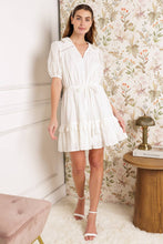 Load image into Gallery viewer, STARLIGHT SOIREE WOVEN EYELET MINI DRESS