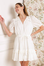 Load image into Gallery viewer, STARLIGHT SOIREE WOVEN EYELET MINI DRESS