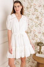 Load image into Gallery viewer, STARLIGHT SOIREE WOVEN EYELET MINI DRESS