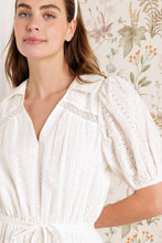 Load image into Gallery viewer, STARLIGHT SOIREE WOVEN EYELET MINI DRESS