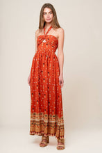 Load image into Gallery viewer, SIDEWALK CAFÉ TERRACOTTA WOVEN MAXI DRESS