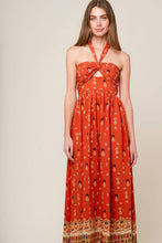 Load image into Gallery viewer, SIDEWALK CAFÉ TERRACOTTA WOVEN MAXI DRESS
