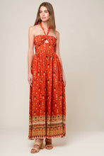 Load image into Gallery viewer, SIDEWALK CAFÉ TERRACOTTA WOVEN MAXI DRESS