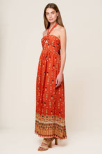 Load image into Gallery viewer, SIDEWALK CAFÉ TERRACOTTA WOVEN MAXI DRESS