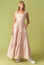 Load image into Gallery viewer, IMAGINE THAT GREEN PINK PLAID MIDI DRESS