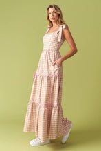 Load image into Gallery viewer, IMAGINE THAT GREEN PINK PLAID MIDI DRESS