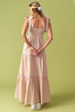 Load image into Gallery viewer, IMAGINE THAT GREEN PINK PLAID MIDI DRESS