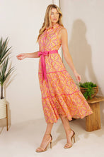 Load image into Gallery viewer, RAINFOREST RADIANCE WOVEN MIDI DRESS