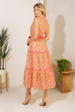 Load image into Gallery viewer, RAINFOREST RADIANCE WOVEN MIDI DRESS
