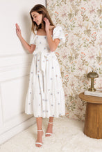 Load image into Gallery viewer, LUXE LAGOON EMBROIDERED MIDI DRESS