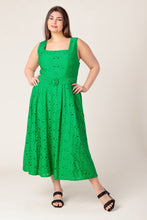 Load image into Gallery viewer, DAFFODILS & DAYDREAMS WOVEN LACE MIDI DRESS