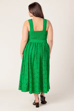 Load image into Gallery viewer, DAFFODILS & DAYDREAMS WOVEN LACE MIDI DRESS