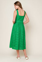 Load image into Gallery viewer, DAFFODILS & DAYDREAMS WOVEN LACE MIDI DRESS