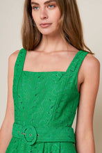 Load image into Gallery viewer, DAFFODILS & DAYDREAMS WOVEN LACE MIDI DRESS