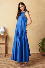 Load image into Gallery viewer, LITTLE MOMENTS BLUE WOVEN MIDI DRESS