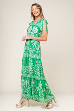 Load image into Gallery viewer, SWEET LIKE GREEN WOVEN MAXI DRESS
