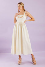Load image into Gallery viewer, TOTAL CRUSH CREAM WOVEN MIDI DRESS