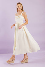 Load image into Gallery viewer, TOTAL CRUSH CREAM WOVEN MIDI DRESS