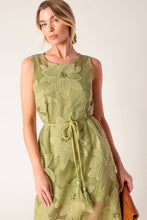 Load image into Gallery viewer, IN MY FREE TIME WOVEN LACE MIDI DRESS