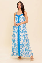 Load image into Gallery viewer, WEEKEND GETAWAY BLUE WOVEN MAXI DRESS