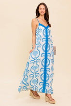 Load image into Gallery viewer, WEEKEND GETAWAY BLUE WOVEN MAXI DRESS