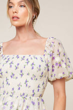 Load image into Gallery viewer, MAKING CONNECTIONS CREAM WOVEN MINI DRESS